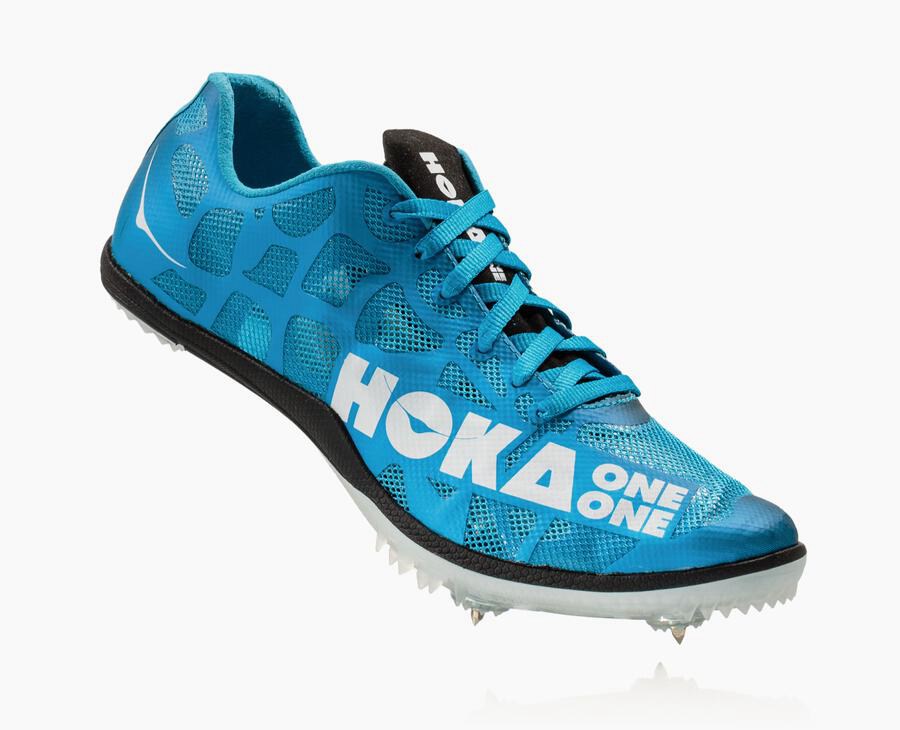 Hoka Mens Spikes NZ - Hoka Rocket X Blue/White (HDJ703481)